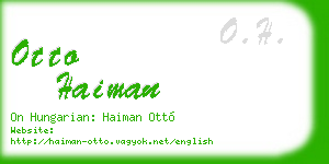 otto haiman business card